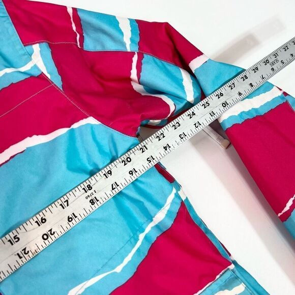 DC Exotex 5000 Ski Jacket Womens Medium Blue & Red Striped Lined Full Zip Hooded - Picture 4 of 12